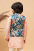 VASTRAMAY Baap Beta Silk Blend Peach Jacket